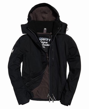 Superdry Pop Cipzár Hooded Arctic SD-Windcheater Férfi Kabát Fekete | HIJUY1327